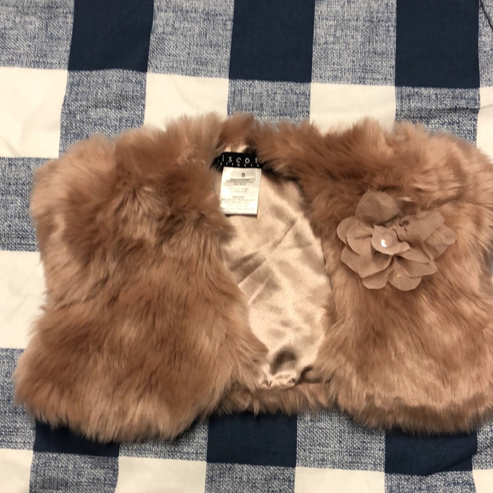 Faux fur shrug